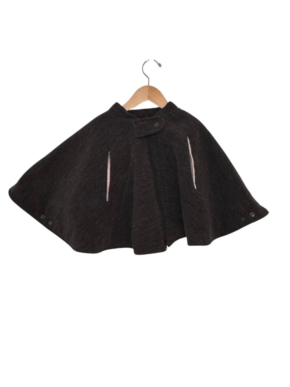 ELAINE SEARER grey & pink fleece car safe cape - size 2
